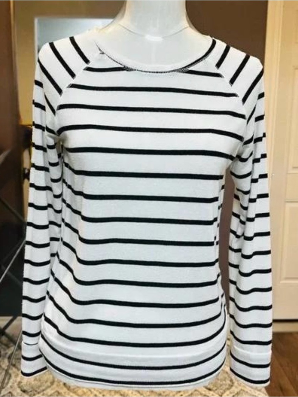 Market and Spruce Knit Top Black/White
